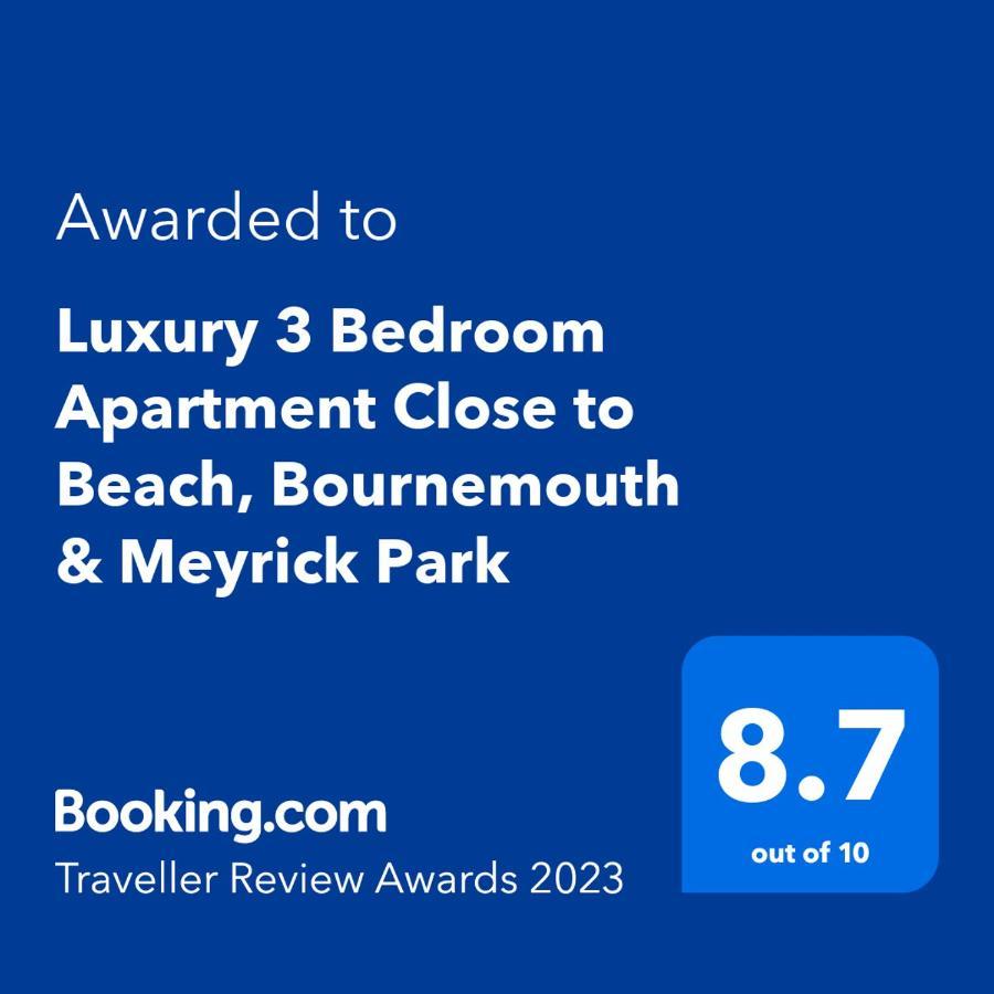 Luxury 3 Bedroom Apartment Close To Beach, Bournemouth & Meyrick Park Εξωτερικό φωτογραφία
